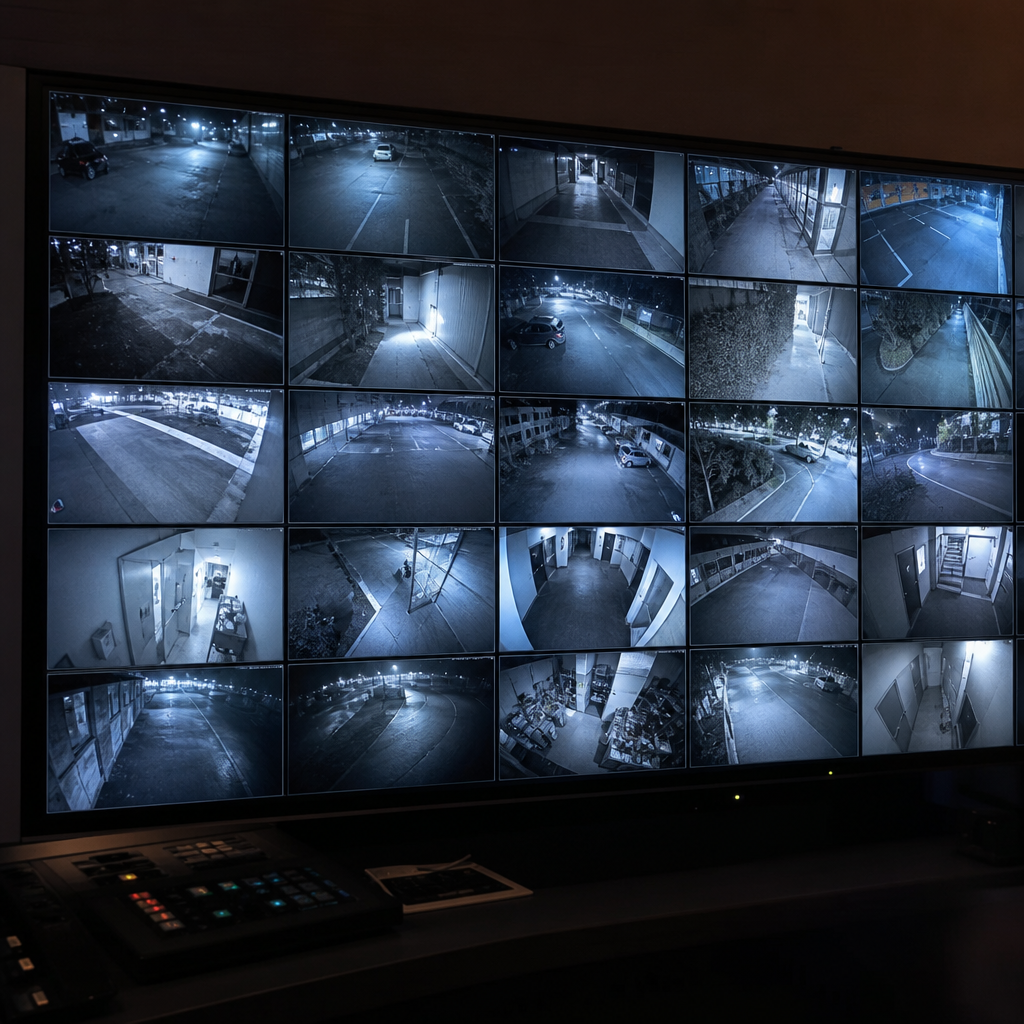 Live security camera feeds